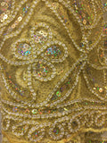 Honeycomb Tulle sequins Embroidery