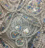 Honeycomb Tulle sequins Embroidery