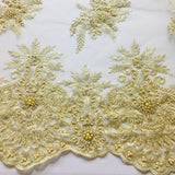 Hand Beaded Medallion Lace